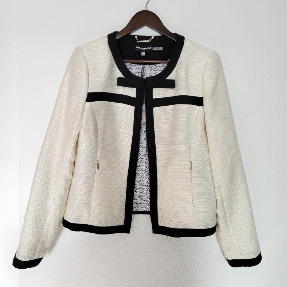 Ivory Color Contrast Smart Jacket